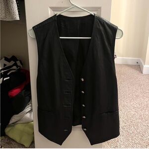 Vintage Italian leather vest